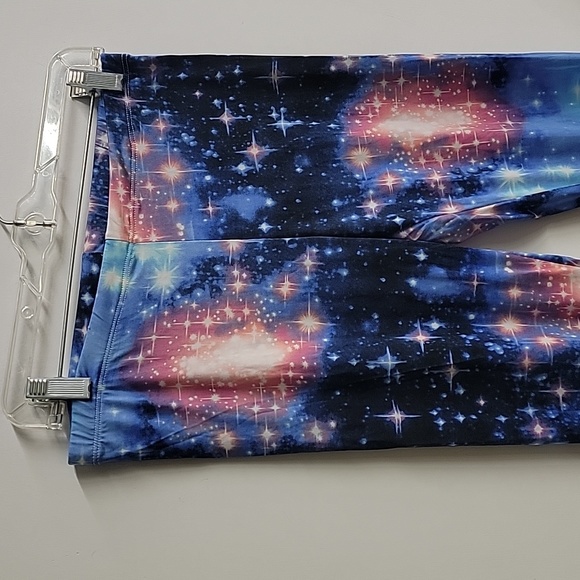 See You On Monday " Starry Night " Multicolored Full Length Tights Size Large - Picture 2 of 8